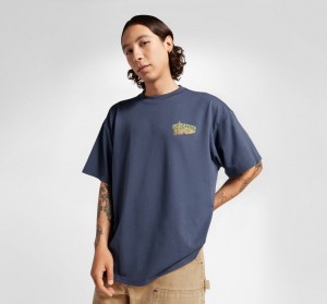 Converse All Star Mountain Remix T-Shirt Blau | 2317-YGJCD