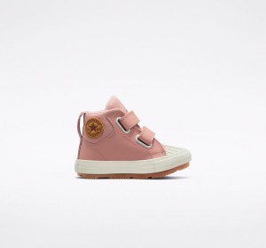 Converse Chuck Taylor All Star Berkshire Boot Easy-On Leder Rosa Rosa | 9714-EJKBV