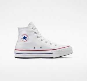 Converse Chuck Taylor All Star Lift Plattform Weiß Navy | 8573-PDWYR