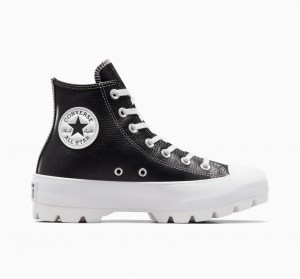 Converse Chuck Taylor All Star Lugged Leder Schwarz Weiß Weiß | 9120-CIMOP