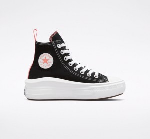 Converse Chuck Taylor All Star Move Plattform Schwarz Rosa Weiß | 2901-LAOPQ