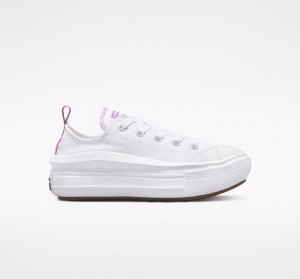 Converse Chuck Taylor All Star Move Plattform Weiß Lila Weiß | 4536-XWFST