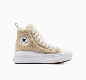 Converse Chuck Taylor All Star Move Plattform Sherpa Weiß Schwarz | 2017-HQNPI