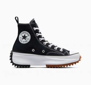Converse Run Star Hike Plattform Schwarz Weiß | 1289-NGXVB