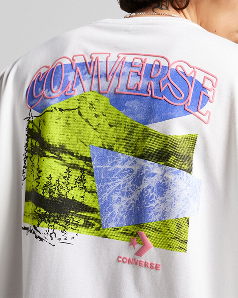 Converse All Star Mountain Remix T-Shirt Weiß | 8172-SIBCJ