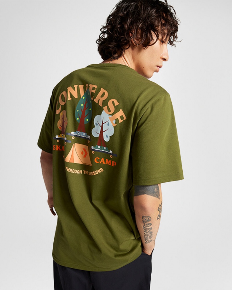 Converse All Star Tree T-shirt Grün | 6310-TVXYC