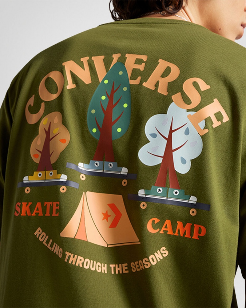 Converse All Star Tree T-shirt Grün | 6310-TVXYC