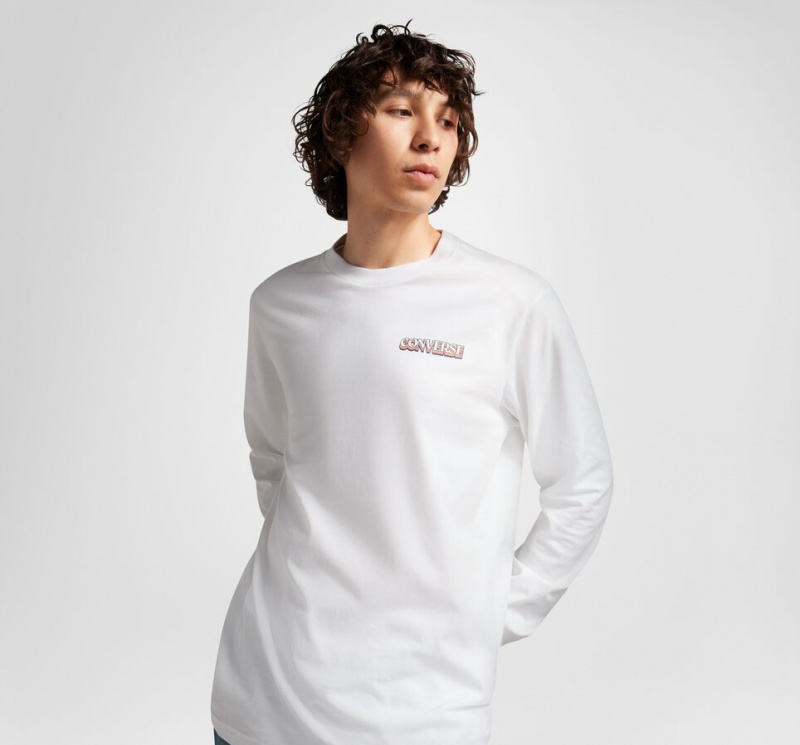 Converse All Star Winter Chill Long-Sleeve T-Shirt Weiß | 2548-UBGND