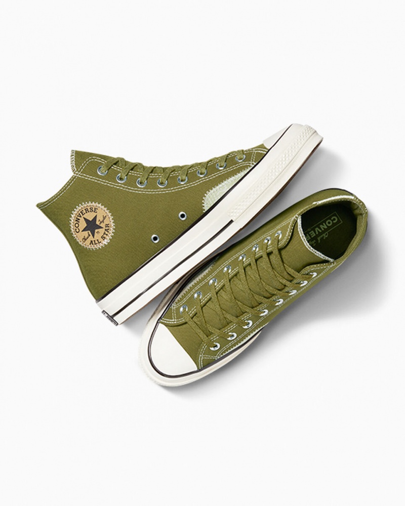 Converse Chuck 70 Crafted Ollie Patch Grün Grün | 2576-PUODQ