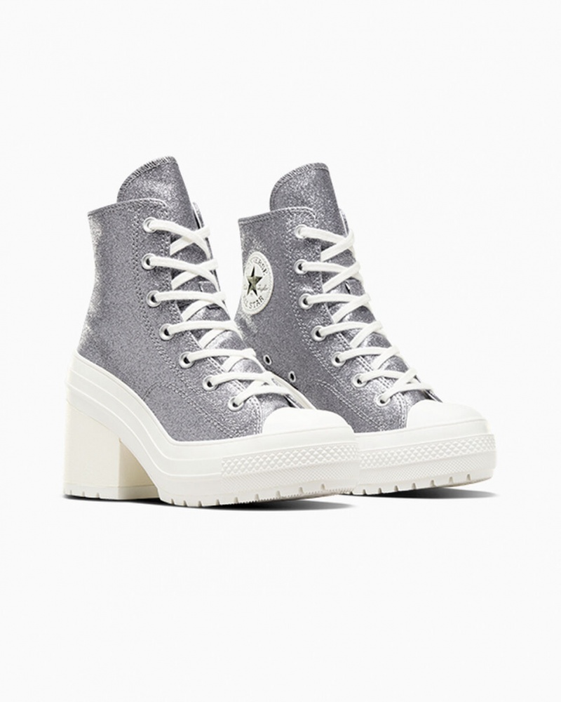 Converse Chuck 70 De Luxe Heel Glitter Schwarz | 9176-LMJYK