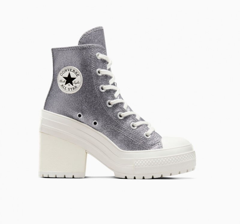 Converse Chuck 70 De Luxe Heel Glitter Schwarz | 9176-LMJYK
