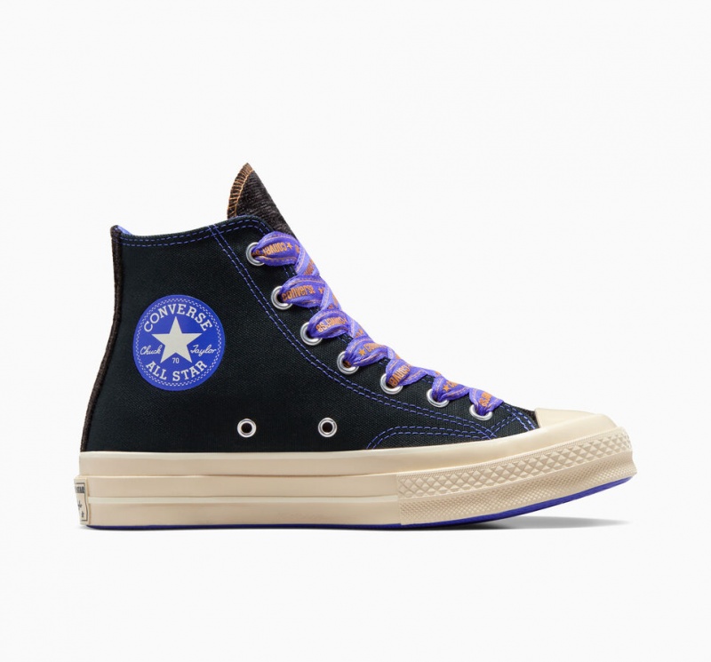 Converse Chuck 70 Ribbon Laces Schwarz Blau | 5273-EZVTU