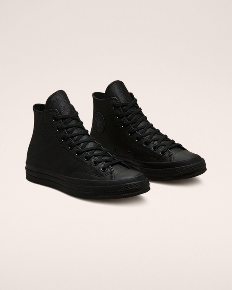 Converse Chuck 70 Tonal Leder Schwarz Schwarz Schwarz | 7214-GOBMZ
