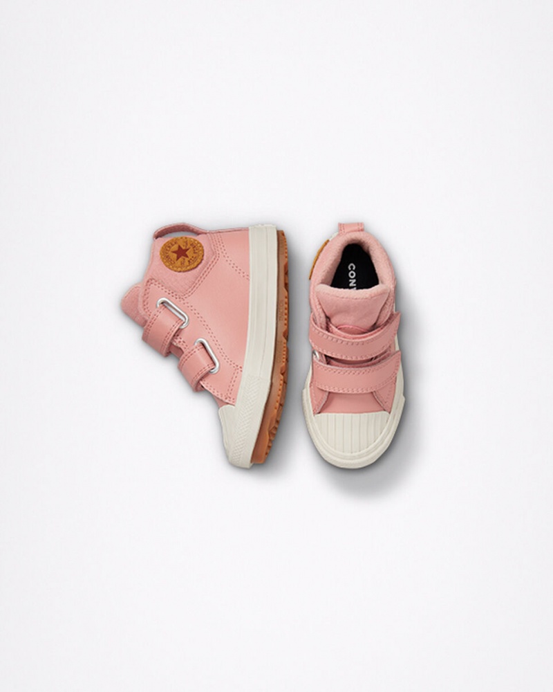 Converse Chuck Taylor All Star Berkshire Boot Easy-On Leder Rosa Rosa | 9714-EJKBV