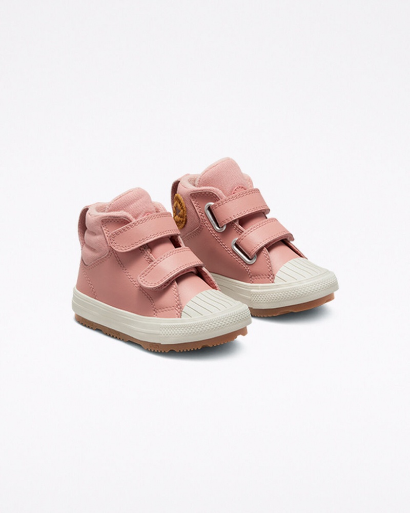 Converse Chuck Taylor All Star Berkshire Boot Easy-On Leder Rosa Rosa | 9714-EJKBV