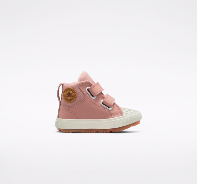 Converse Chuck Taylor All Star Berkshire Boot Easy-On Leder Rosa Rosa | 9714-EJKBV
