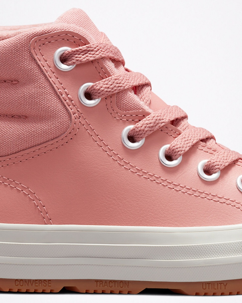 Converse Chuck Taylor All Star Berkshire Boot Leder Rosa Rosa | 9683-YLENO