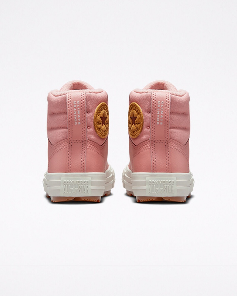 Converse Chuck Taylor All Star Berkshire Boot Leder Rosa Rosa | 9683-YLENO