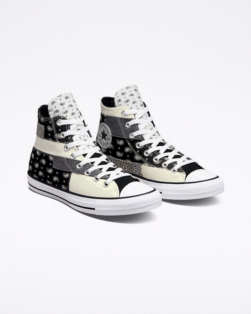 Converse Chuck Taylor All Star Hacked Patterns Schwarz Weiß | 1673-AFOEW