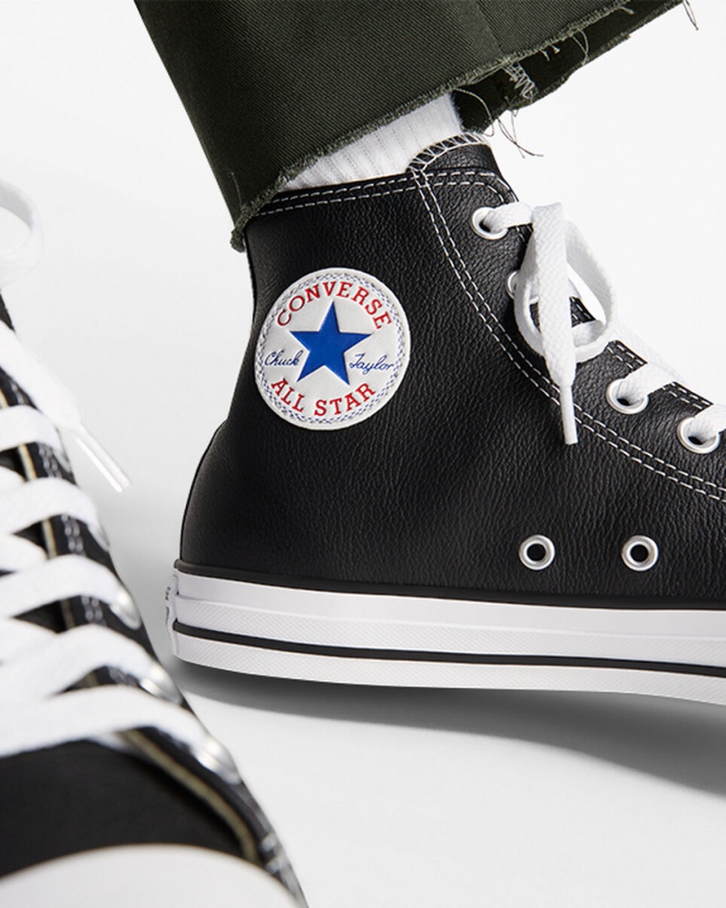 Converse Chuck Taylor All Star Leder Schwarz | 6520-TXMZA