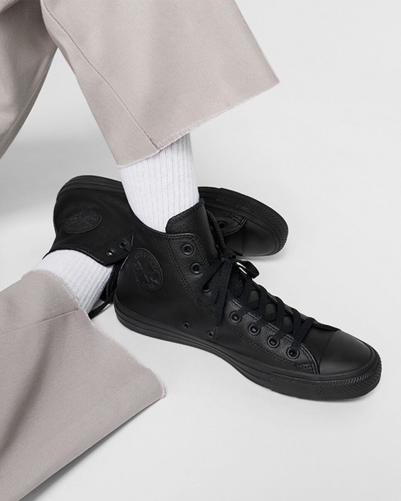 Converse Chuck Taylor All Star Leder Schwarz | 5238-JIYON