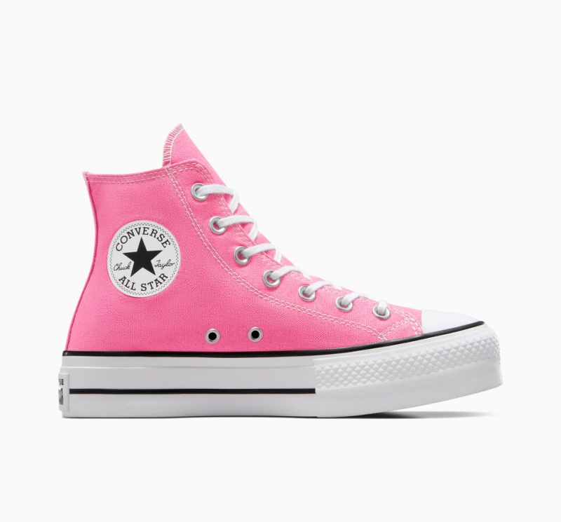 Converse Chuck Taylor All Star Lift Plattform Rosa Weiß Schwarz | 0489-BYVFJ