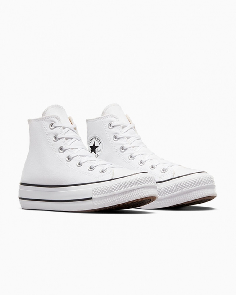 Converse Chuck Taylor All Star Lift Plattform Weiß Schwarz Weiß | 4921-RHYVG