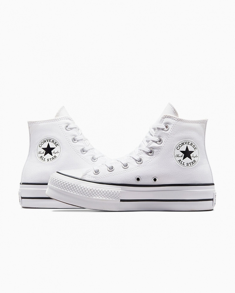 Converse Chuck Taylor All Star Lift Plattform Weiß Schwarz Weiß | 4921-RHYVG
