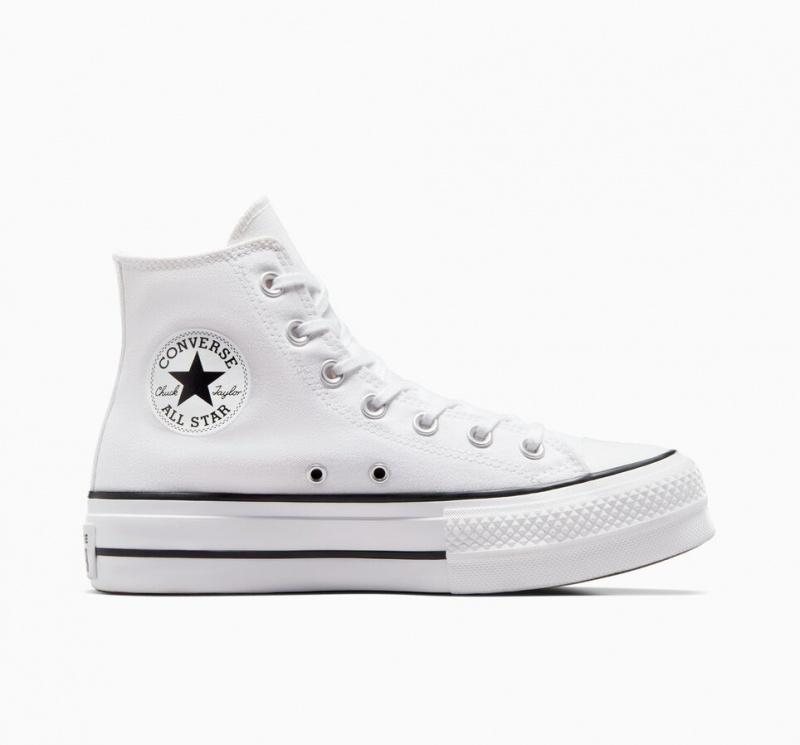 Converse Chuck Taylor All Star Lift Plattform Weiß Schwarz Weiß | 4921-RHYVG