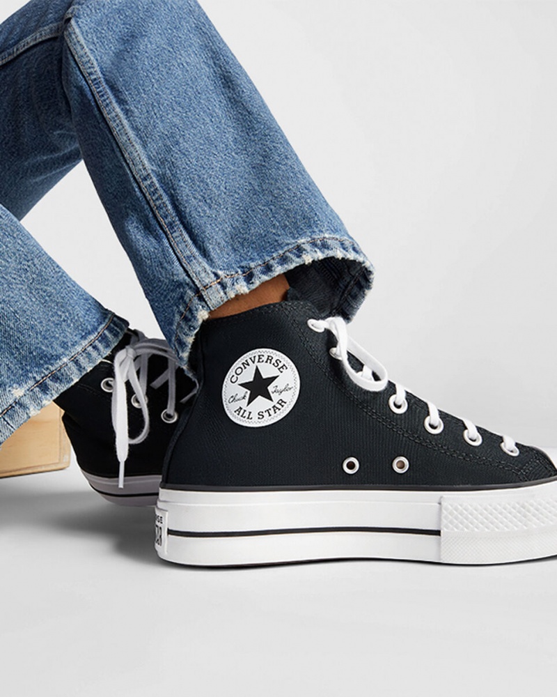 Converse Chuck Taylor All Star Lift Plattform Schwarz Weiß Weiß | 8320-MAGWL