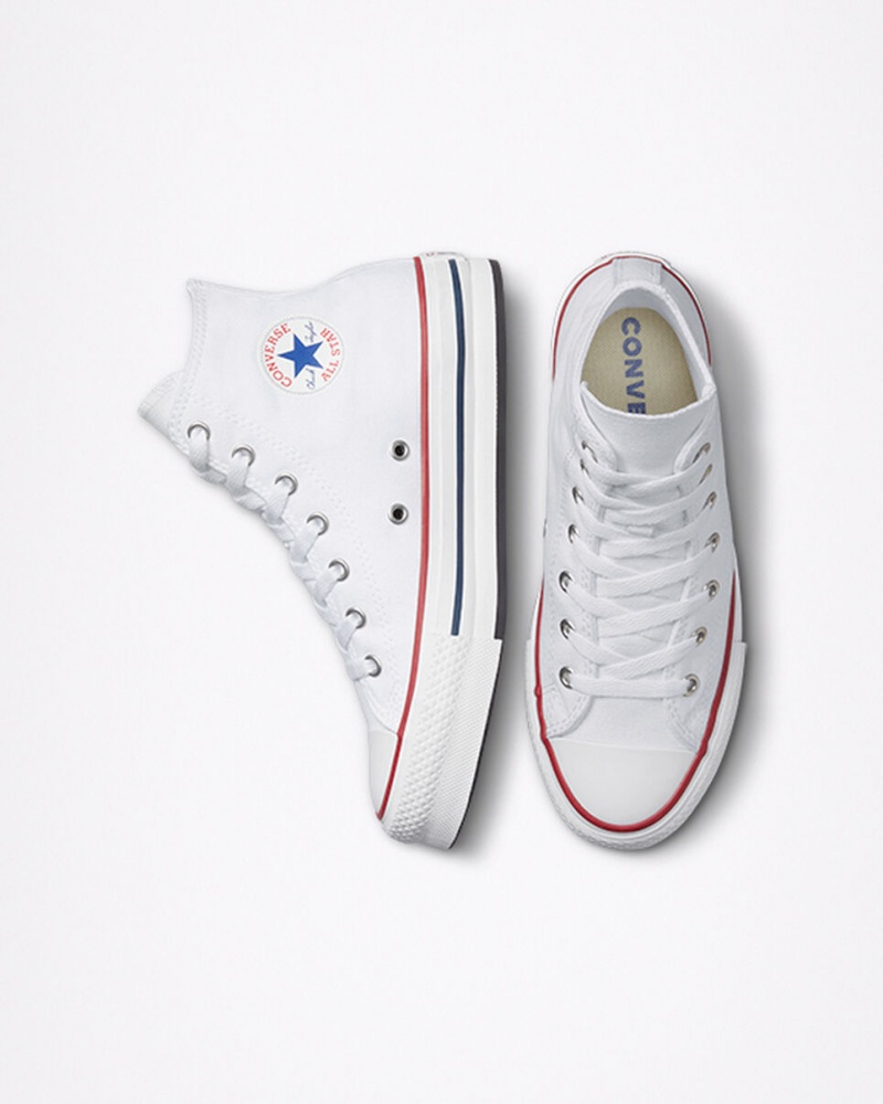 Converse Chuck Taylor All Star Lift Plattform Weiß Navy | 8573-PDWYR