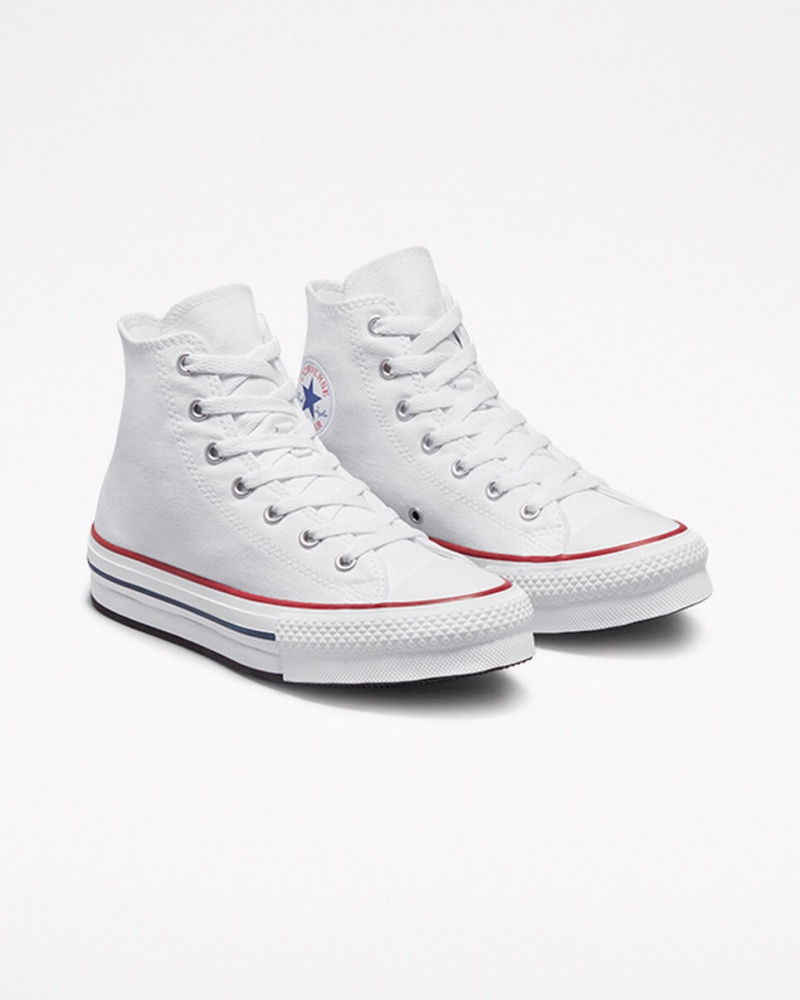Converse Chuck Taylor All Star Lift Plattform Weiß Navy | 8573-PDWYR
