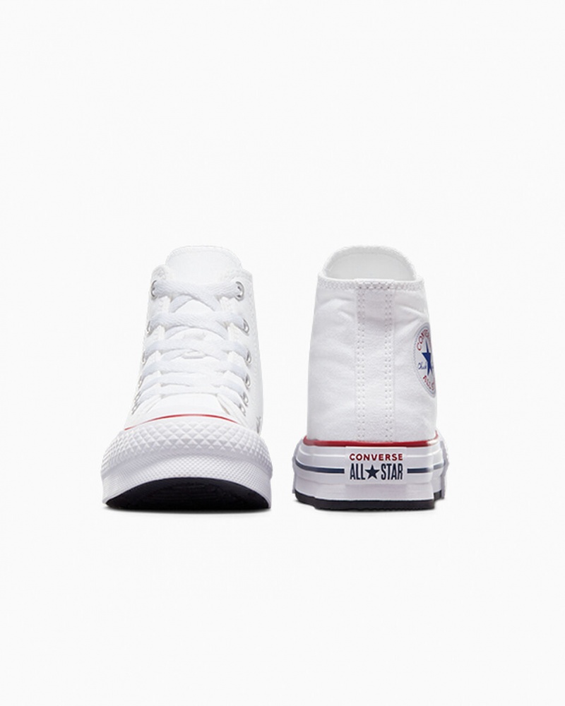 Converse Chuck Taylor All Star Lift Plattform Weiß Navy | 9523-LRKFE