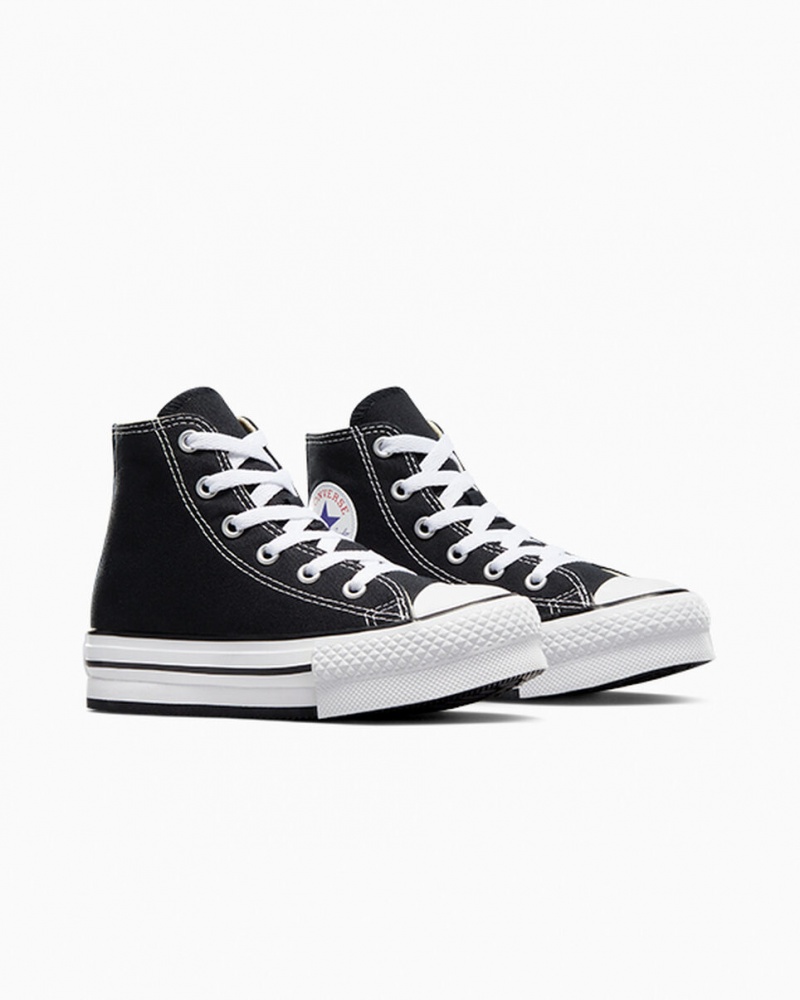 Converse Chuck Taylor All Star Lift Plattform Schwarz Weiß Schwarz | 8591-QLVFO