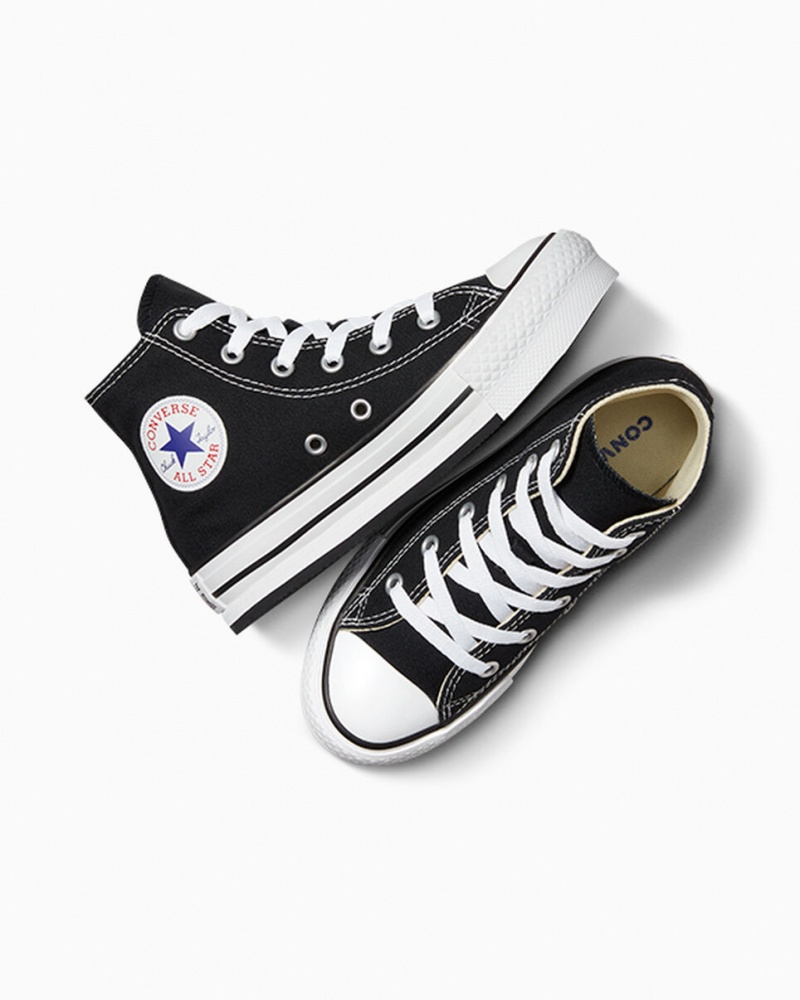 Converse Chuck Taylor All Star Lift Plattform Schwarz Weiß Schwarz | 8591-QLVFO