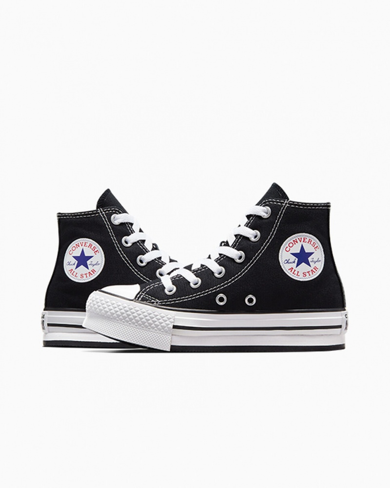 Converse Chuck Taylor All Star Lift Plattform Schwarz Weiß Schwarz | 8591-QLVFO