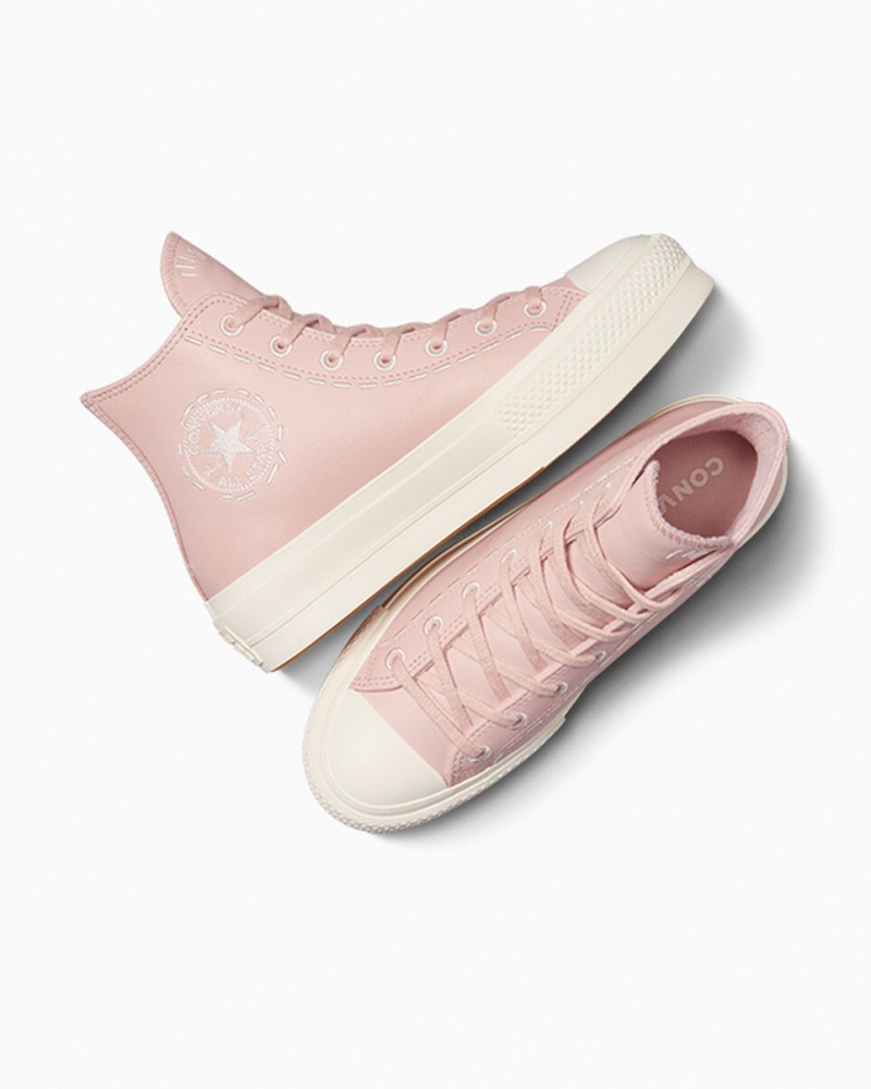 Converse Chuck Taylor All Star Lift Plattform Bold Stitch Rosa Rosa | 0782-URXHS