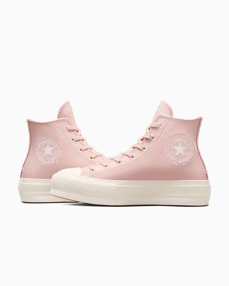 Converse Chuck Taylor All Star Lift Plattform Bold Stitch Rosa Rosa | 0782-URXHS