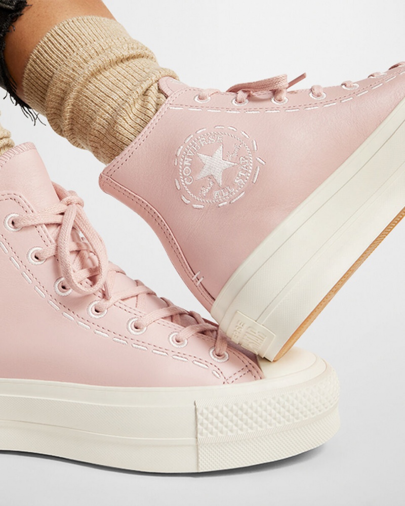 Converse Chuck Taylor All Star Lift Plattform Bold Stitch Rosa Rosa | 0782-URXHS