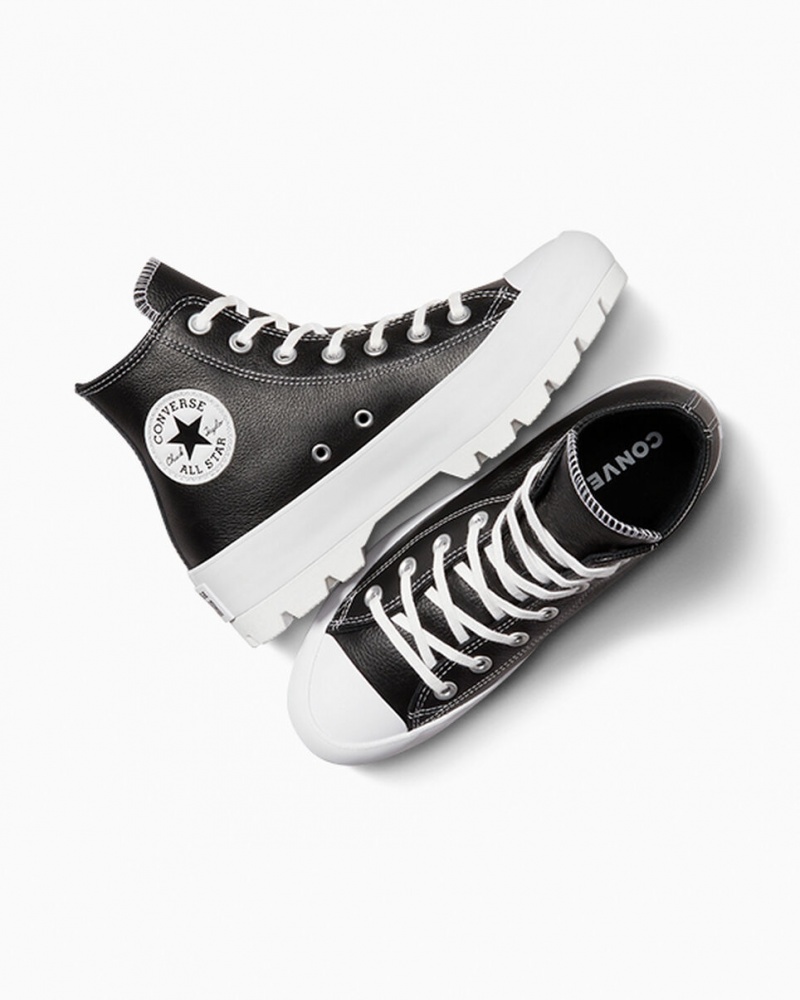 Converse Chuck Taylor All Star Lugged Leder Schwarz Weiß Weiß | 9120-CIMOP