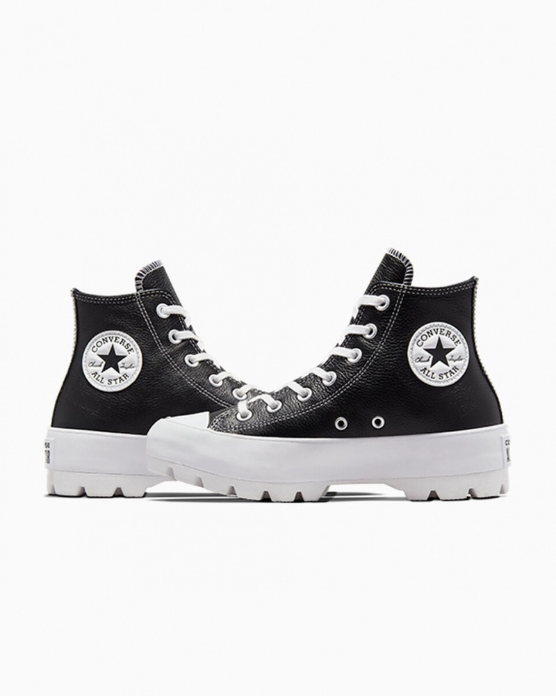 Converse Chuck Taylor All Star Lugged Leder Schwarz Weiß Weiß | 9120-CIMOP