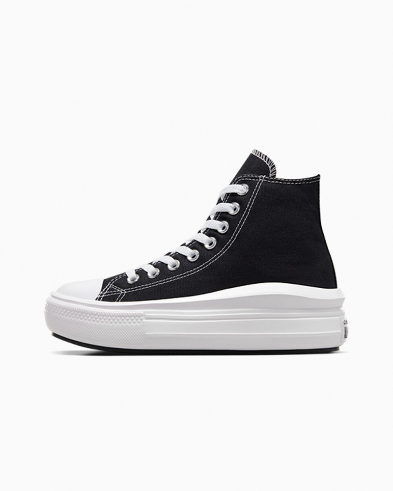 Converse Chuck Taylor All Star Move Plattform Schwarz Weiß | 0592-KMDUG