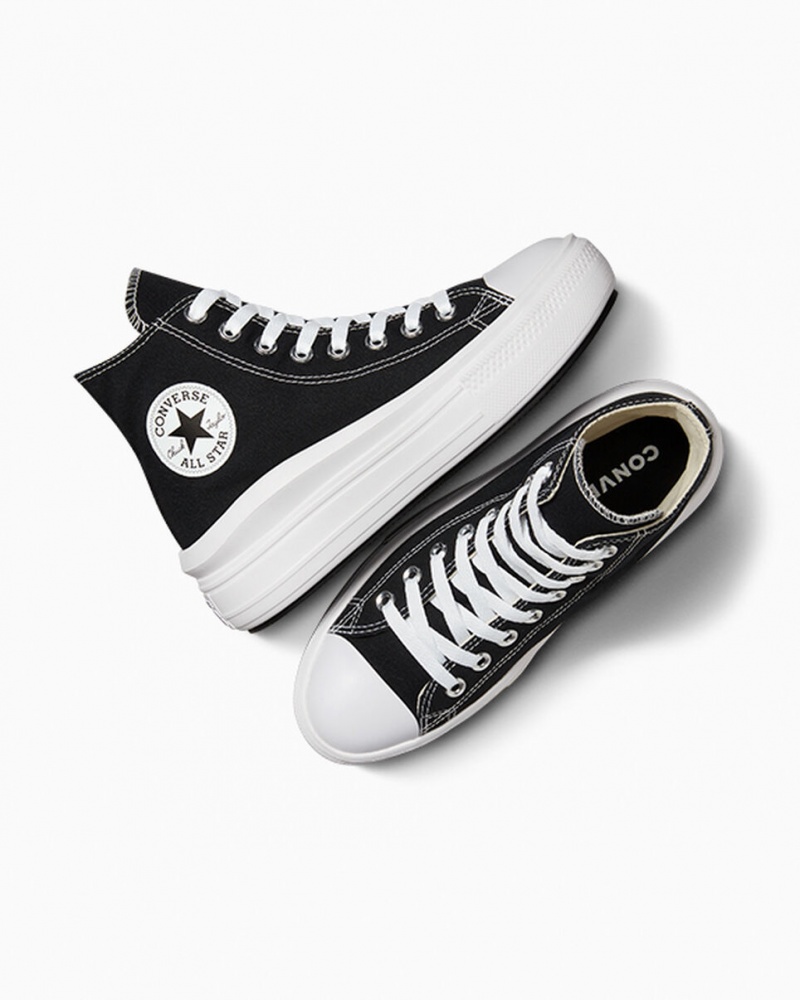Converse Chuck Taylor All Star Move Plattform Schwarz Weiß | 0592-KMDUG