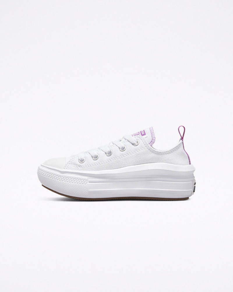 Converse Chuck Taylor All Star Move Plattform Weiß Lila Weiß | 4536-XWFST
