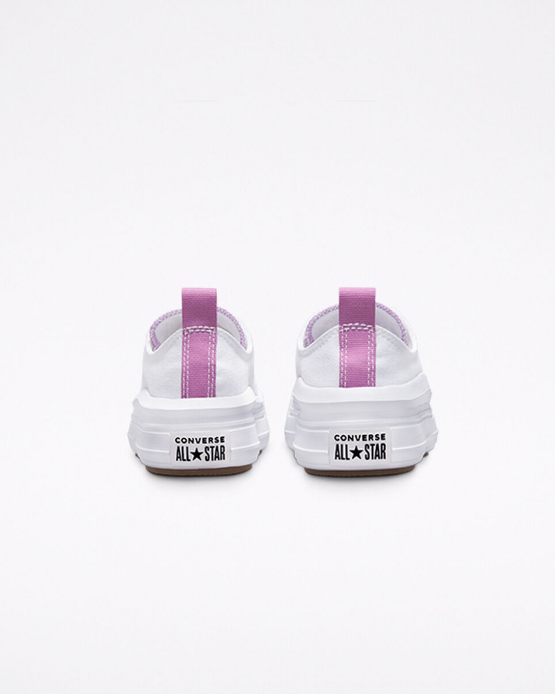 Converse Chuck Taylor All Star Move Plattform Weiß Lila Weiß | 4536-XWFST