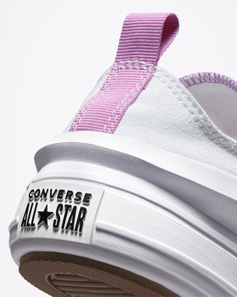 Converse Chuck Taylor All Star Move Plattform Weiß Lila Weiß | 4536-XWFST