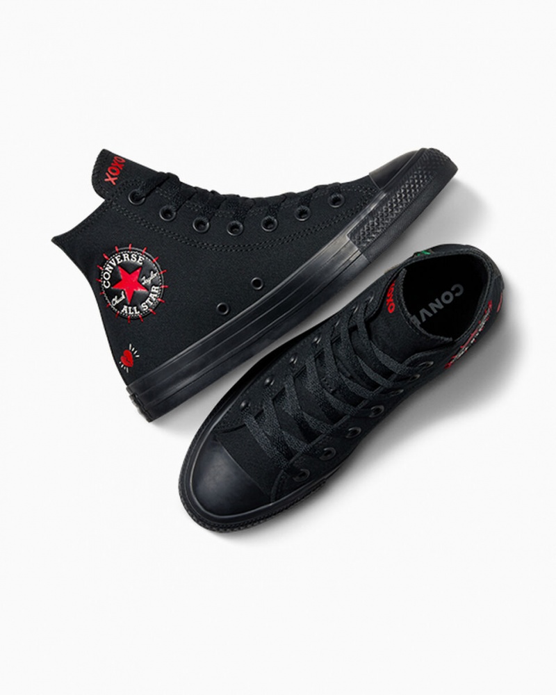 Converse Chuck Taylor All Star Rose Schwarz Rot Grün | 3590-KCNLT