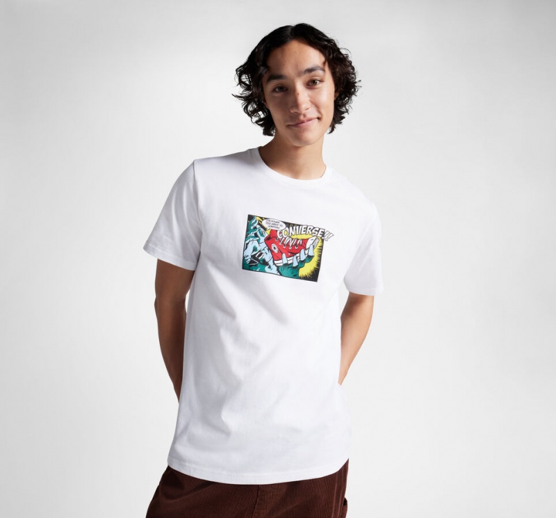 Converse Comic T-Shirt Weiß | 6502-EKVXG