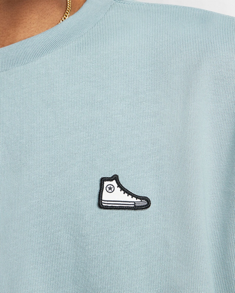 Converse Converse Go-To Sneaker Patch Loose-Fit T-Shirt Grau | 8516-FILPH