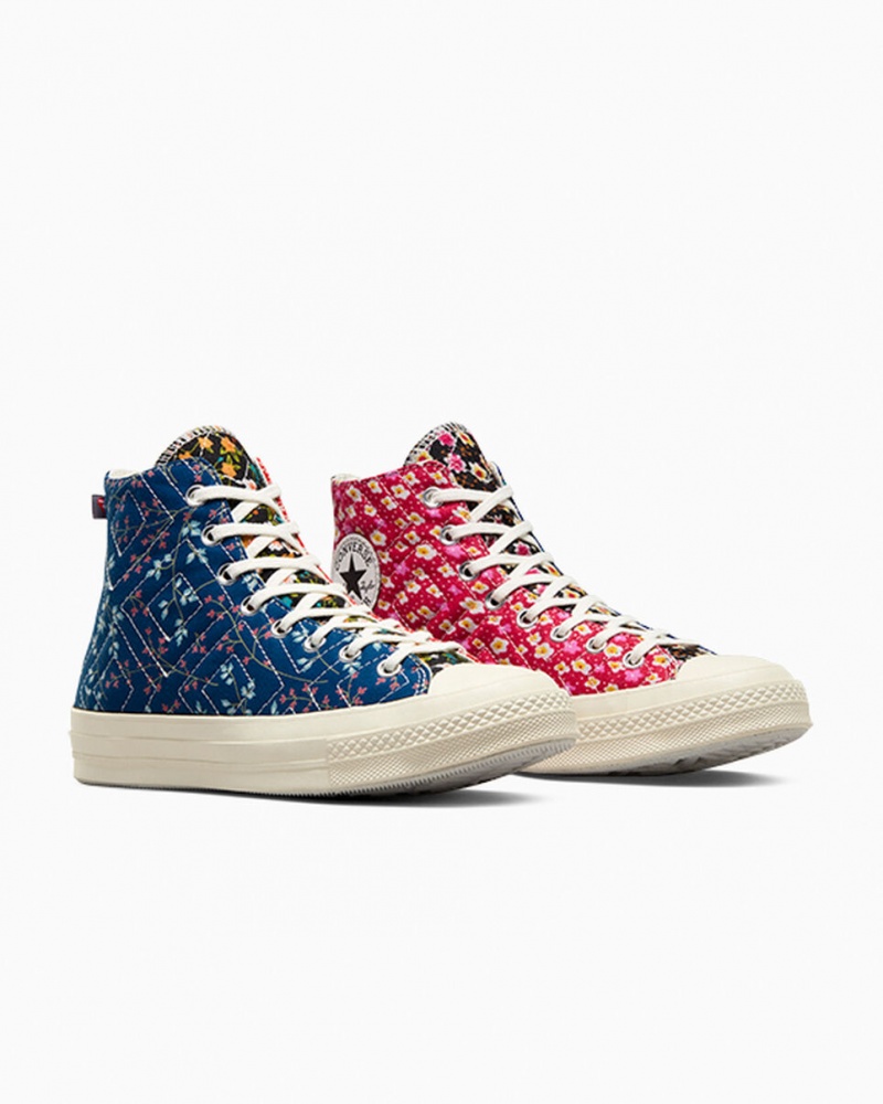 Converse Converse Upcycled Floral Chuck 70 Schwarz Rot Blau | 1068-DYHLZ